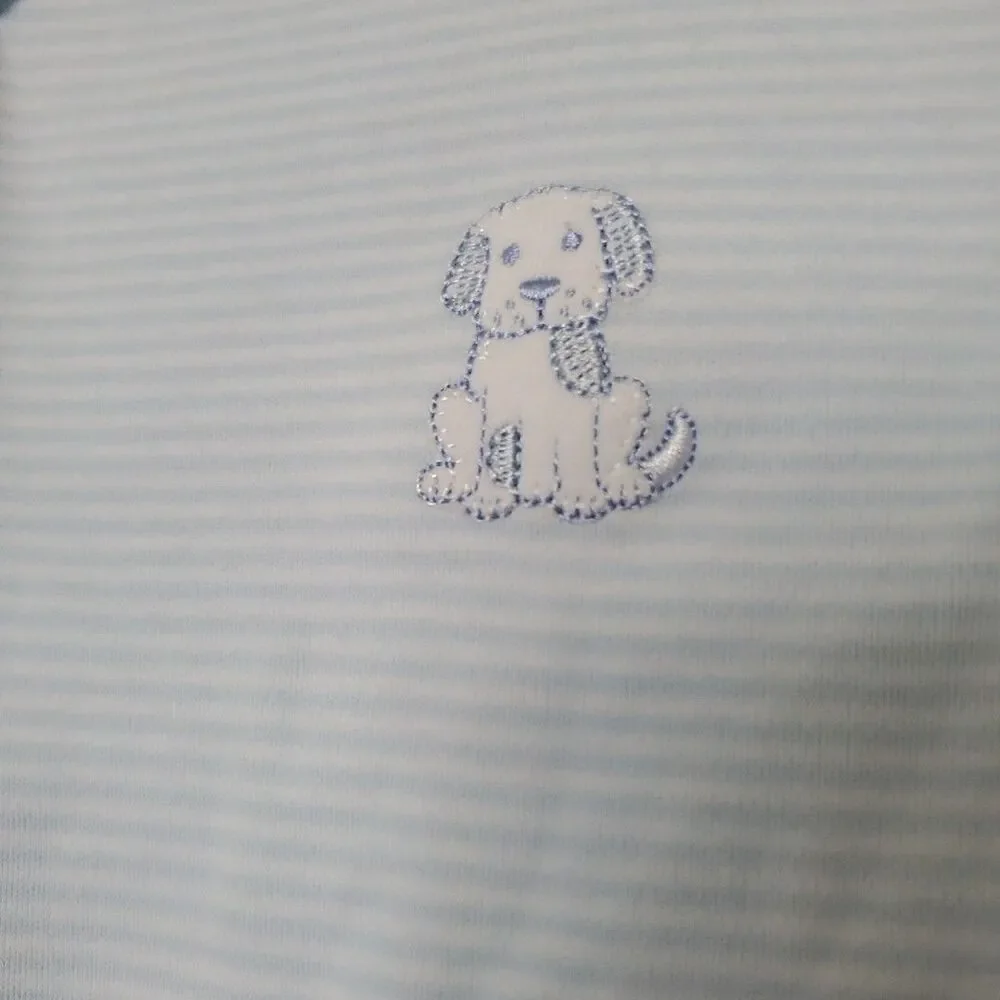 Little Me Doggy Run Blue Bodysuit Set of 2 Organic Cotton 9Months